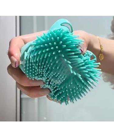 Silicone Massage Bath Brush - Blue | Exfoliating Body Scrubber - Buy Online on GoSupps.com