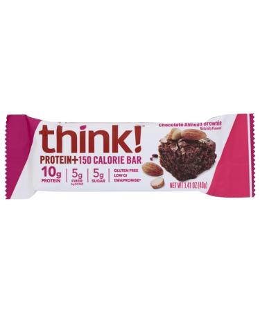 Think Products thinkThin Lean Protein & Fiber Bars Chocolate Almond Brownie -- 10 Bars
