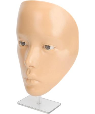 Full Face Makeup Practice Tool Detachable Eyes Silicone Skin Friendly Makeup Practice Board with Plastic Stand for Beauty Makeup Trainers for Face Painting (White Skin) - Buy Online on GoSupps.com
