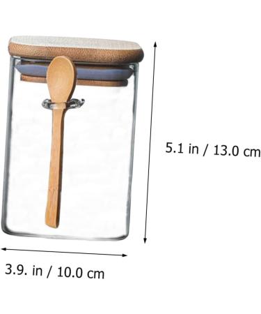 UPKOCH Airtight Glass Jars 1 PC square airtight jar glass storage jars dry food canisters Square Seal Pot household coffee can Food Storage Canisters - Buy Online on GoSupps.com
