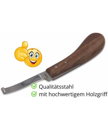 AMKA PRO Narrow Hoof Knife - Right Cutting Carbon Steel with Ergonomic Handle | Ideal for International Shipping - Buy Online on GoSupps.com