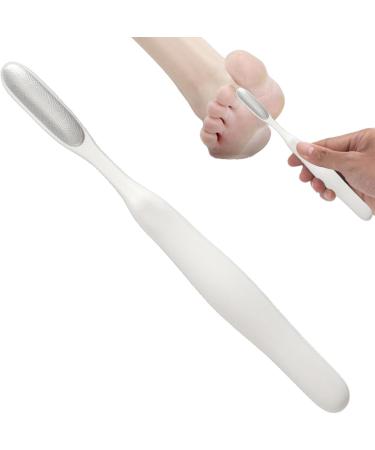 Foot Rasp Foot File Foot File Callus Remover Foot Scrubber - Shower Foot Scrubber Skin Removal Foot File Callus Remover Long Handled Toe Brush for Wet and Dry Feet White - Buy Online on GoSupps.com