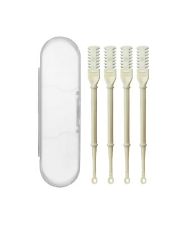 kesurpae 3x Compact Nose Hair Scraper with Transparent Easy to Use and Store Anywhere ABS Mens Nose Hair Trimmer Nose Hair Remover Milk Yellow 3 Pack Packaging 3 Pack Packaging Milk Yellow