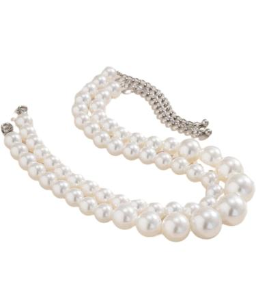 Oralgos Pearl Chain Set - Elegant Party Jewelry | 2 Stunning Necklaces | Fashionable ABS Pearls - Buy Online on GoSupps.com