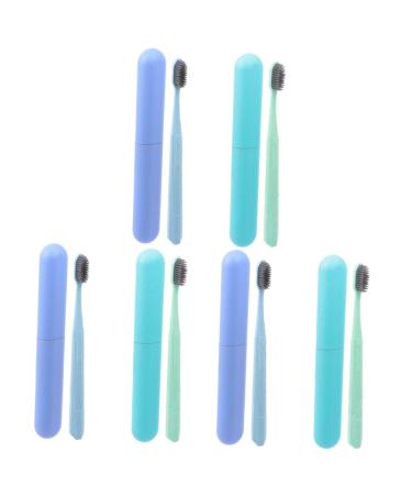 Minkissy 6 STK toothbrush set Ultra toothbrush -Friendly toothbrush hand travel toothbrush travel toothbrush gum care toothbrush tools for tooth cleaning soft fur gift