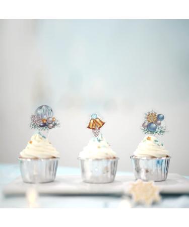 32pcs snowflake cupcake topper - Buy Online on GoSupps.com