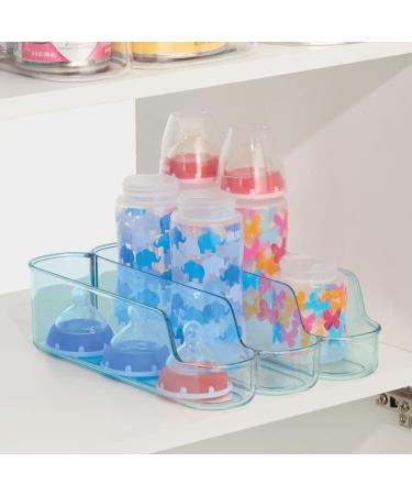mDesign Set of 2 Divided Storage Box for Baby Food and Small Kitchen Organiser - Sea Blue - Buy Online on GoSupps.com