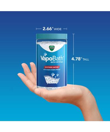 Vicks VapoBath Bath Salts - 15 OZ | Aromatherapy with Eucalyptus and Menthol Scent - Buy Online on GoSupps.com