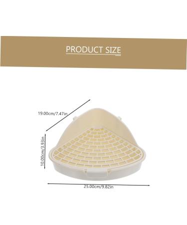 HANABASS Box Rabbit Toilet Hamster Bathroom Medium Potty for Rabbits Hamsters Bunny Litter Cage Plastic White 25X19X10CM White - Buy Online on GoSupps.com