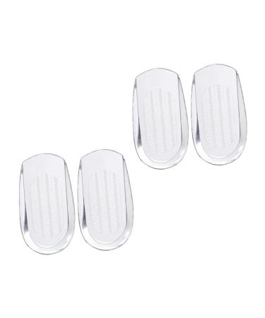 GLEAVI 2 Pairs Heel Pad Heel Pad Heel Cups Cushions Inserts Heel Cups Anti-wear Heel Cushions Inserts Heel Cushions Anti-wear Heel Pad Shoes Heel Pad Men and Women Gel Carpet Foot Transparent 12x6.5cm
