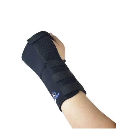 Body-Plus Adjustable Wrist Support Brace Splint - Perfect and Ideal for Carpal Tunnel Sprains Sports Use and Tendonitis - Left/Right Hand in Various Sizes in Black Black Small Left