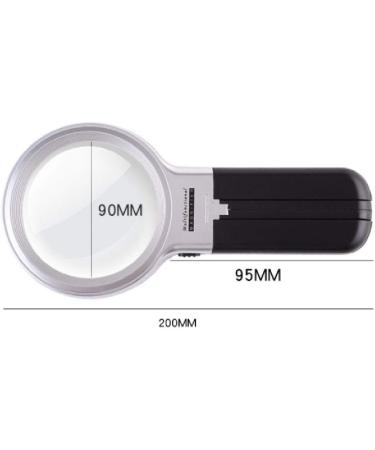 Magnifiers High Fold Collapsible Hand-held Desktop Magnifying Glass with Light HD 10 Times 20 Times Old Reading Identification Factory Inspection Quality Inspection Maintenance Des - Buy Online on GoSupps.com