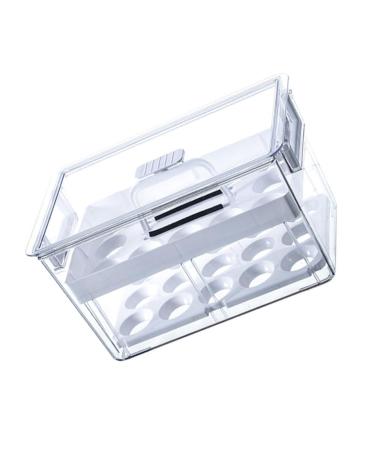 Yardenfun 1pc Egg Storage Box Eggs Food Container Refrigerator Egg Storage Organizer Stackable Tray re-usable