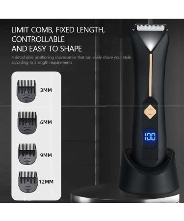 Buy 2-in-1 Men's Electric Hair Clipper & Groin Trimmer - Rechargeable Body Grooming Razor for Pubic & Bikini Hair Removal - Buy Online on GoSupps.com