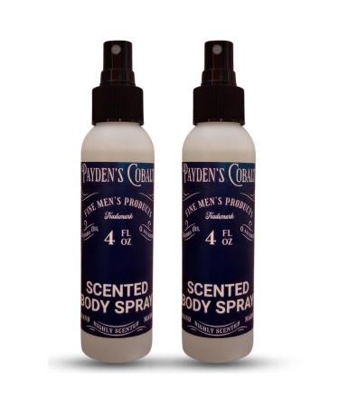 Payden's Cobalt Cedar & Leather For Men Scented Body Spray 4 Oz (2 Pack)