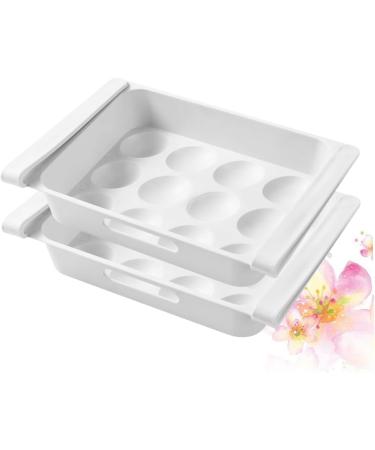 UKCOCO 4 pcs Multi-purpose Household Egg Storage White Case Drawer Type Container Home Refrigerator Fridge Whitex2pcs 26x18cmx2pcs - Buy Online on GoSupps.com