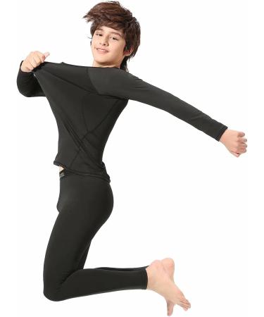 X-Large Youth Boys' Thermal Compression Set | Fleece Lined Base Layer Shirts and Pants for Big Kids - Buy Online on GoSupps.com