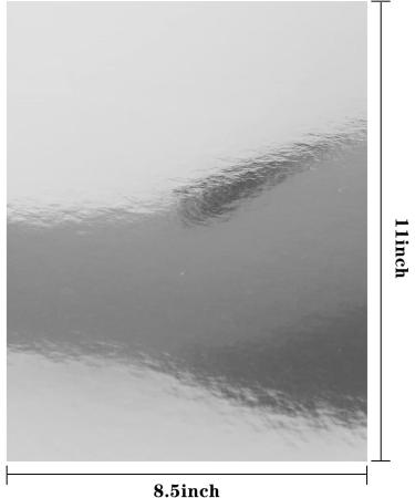 Silver Metallic Paper Sheets - 60 Pack Silver Foil Mirror Cardstock - 8.5 x 11 Size - Ideal for Weddings, Birthdays, Cardmaking & Crafts - Buy Online on GoSupps.com