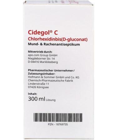 Apodiscounter Cidegol C 300ml - Antiseptic Chlorhexidine Mouthwash for Gum Inflammation & Bleeding Gums - Effective Bacterial Treatment - Buy Online on GoSupps.com