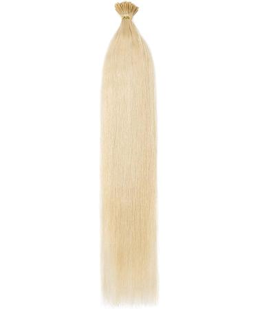 22" SEGO Pre Bonded Human Hair Extensions I Stick Tip 0.5g*100 Strands #60 Platinum Blonde 100% Real Remy Keratin Hair Extensions Straight (50g) - Buy Online on GoSupps.com