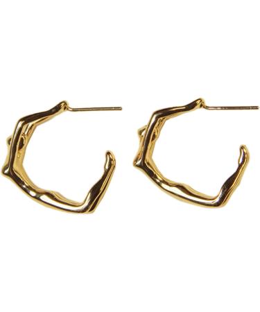 ROYALEAD Irregular Body Shape Stud Earrings Unique Piercing Earrings Fashion Jewelry Simple Punk Earrings for Women Girls Gold-color - Buy Online on GoSupps.com