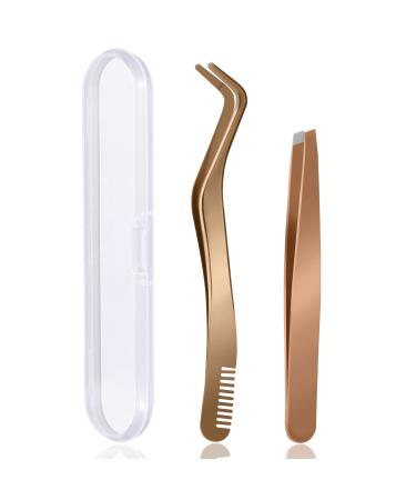 Eyeline pliers tweezers for artificial eyelashes 2 pieces b & q eyelash applicator stainless steel eyelashes tweezers for eyelashes Individual eyelash tweezers at home nizi-2Pcs 2 pcs eyelash applianter tweezer