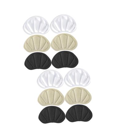 Healvian 6 Pairs Sneaker Heel Stickers Shoe Inserts Foot Care Insoles High Heel Inserts Self-Adhesive Heel Cushion Comfortable Heel Cushions Heel Protector Suede Sole Pad Soft