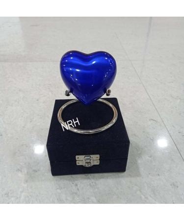 Blue Heart Keepsake Urn - Heart Cremation Urn for Ashes with Stand & Box - Mini Heart urn for Human Ashes - Honor Your Loved One with White Urn Heart Shaped - Perfect Small Urn for Adults & Infant - Buy Online on GoSupps.com