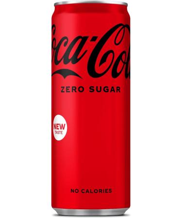 Coca-Cola ZERO Sugar 250ml x 24 Slim Cans No Sugar Coke Cans Cola 250 ml (24 Count) - Buy Online on GoSupps.com