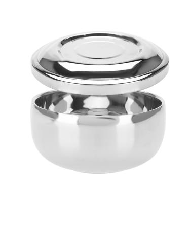 Men's Universal Beauty Product Stainless Steel Shaving Soap Bowl Shaving Foam Bowl with Mirror Cover - Buy Online on GoSupps.com