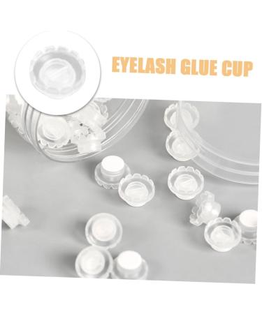  minkissy Minkissy 120 Pieces Eyelash Glue Cup Lash Glue Cups Lash Artist Supplies Glue Cup for Lashes Eyelash Glue Cup Container for Eyelash Glue Glue Cup for Eyelash Extensions Plastic Transparent - Buy Online on GoSupps.com