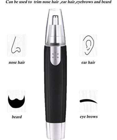 Ear and Nose Hair Trimmer - 2024 Professional Painless Facial Hair Clipper for Men & Women Waterproof Dual Edge Blades - Black - Buy Online on GoSupps.com