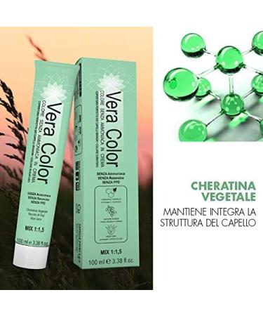 Vera Color Ammonia-Free Hair Color Long-Lasting Professional Hair Color with Vegetable Keratin Aloe Vera and Goji Berry Dark Copper Blonde 6.4 100 ml - Buy Online on GoSupps.com