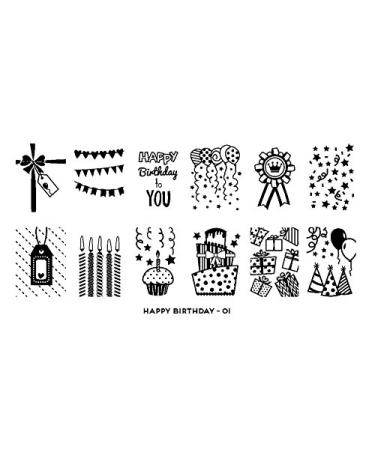 MoYou-London Stencil Happy Birthday Collection 01 | International Shipping Available - Buy Online on GoSupps.com