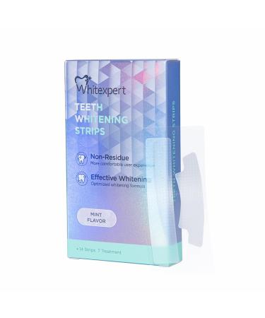 Teeth Whitening Strips (7 Treatment) Enamel Safe Whitening Strips for Sensitive Teeth Non-Slip Dry Strip Technology Deep Stains Removal (Mint)