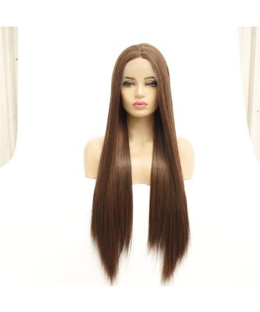 wig Women s front lace chemical fiber wig long straight hair wig headgear