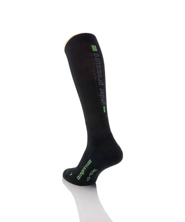 Sport compression stocking 'under Pressure' Allround (compression: 18-21mmhg) - Made in Germany!43-46 m/l (calf size: 32-44cm) black