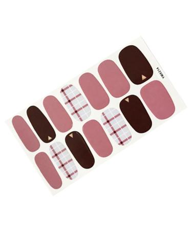 dijiusidy Nail Art Stickers Self-Adhesive Fingernail Decal with Strap Glue DIY Art Decor Full Cover Manicure Kits for Women Girls YMX214