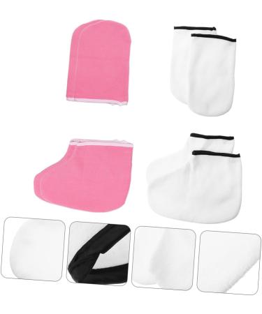 FRCOLOR 4 Pairs Hand and Foot Mask Skin Care Glove Paraffin Mitts Exfoliating Care Glove Moisturizing Hand Gloves Warm Gloves Gel Gloves Moisturizing Gloves Thickened Foot Covers Spa Boots - Buy Online on GoSupps.com