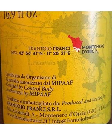  Frantoio Franci Frantoio Franci IGP Toscano Italian cold-pressed olive oil 0.5 l - Buy Online on GoSupps.com