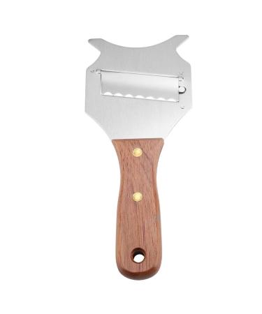 Truffle planer razor stainless steel chocolate-cheese razor rubber wrap with an adjustable smooth blade and wooden handle for food preparation in the kitchen