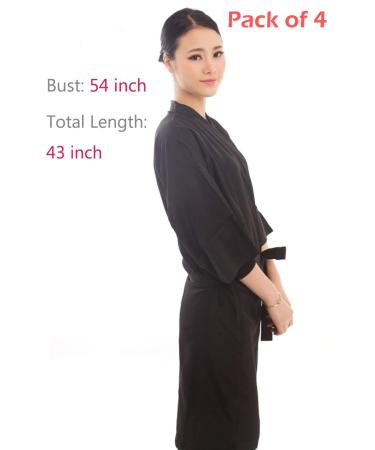 Salon Client Gown Robes Cape 4-Pack - Hairdressing Smock for Hair Stylists - Black XL - Buy Online on GoSupps.com