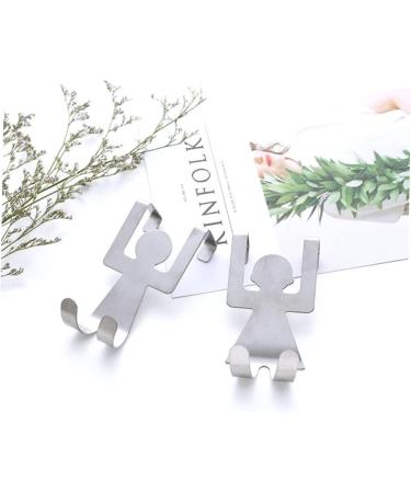 Alipis 4 Pcs Stainless Steel Hooks Cabinet Hooks Door Hook Door Hanger Stainless Steel Door Rag Door Back mediumx2pcs As Shownx2pcs - Buy Online on GoSupps.com