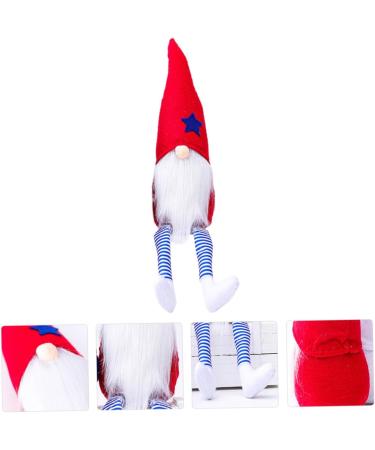 Cabilock 1pc Independence Day Doll Decor Desk Topper Shamrock Bracelet Desktop Faceless Doll Props Household Red 29x22x9cm - Buy Online on GoSupps.com