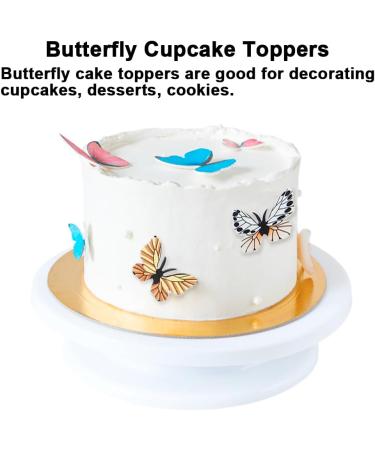 72 Pcs Edible Butterfly Cupcake Toppers With Box Art Butterfly Cake Topper Decorations 3D Colorful Butterfly Cake Decoration Kids Birthday Party Cake Wall Decorations Supplies Colorful - Buy Online on GoSupps.com