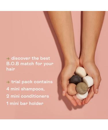 BOB Bars Trial Pack - Shampoo & Conditioner Bars | Natural Vegan Hair Care | Eco-Friendly & Zero Waste - Buy Online on GoSupps.com