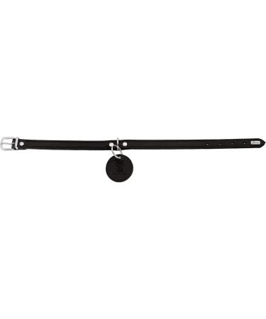 HUNTER Aalborg Black Leather Dog Collar 60cm | Simple Robust & Comfortable International Shipping - Buy Online on GoSupps.com