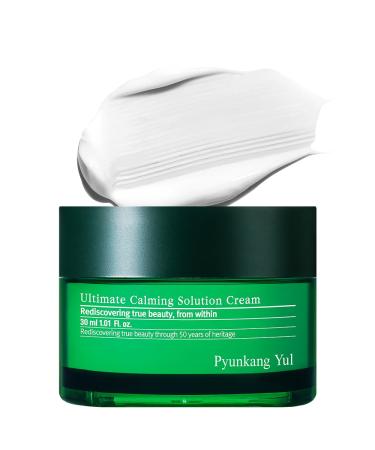 Pyunkang Yul PKY Ultimate Calming Solution Cream for Sensitive Skin with Patented Ingredients Moisturizer Intensely Calms & Soothes Redness with Cica & Tea Tree Korean Skincare (1.01 Fl. Oz 30ml)