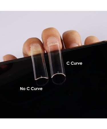 Buy No C Curve Square Flat Nail Tips - SWETIDY 500Pcs XXL Extra Long Acrylic Clear - Half Cover French Fake Nails for Salon & DIY - 10 Sizes - Buy Online on GoSupps.com