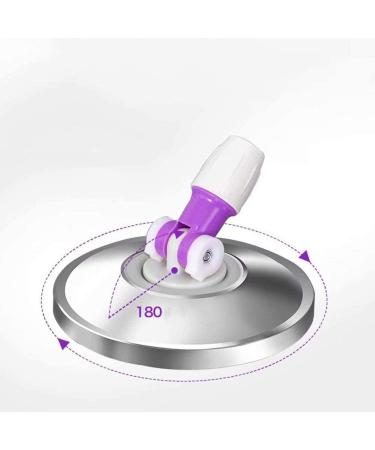 Mop Rotating Stainless Steel Rotating Handle 360 Rotating Micro Fiber Fabric Efficient Floor Cleaning to pursue happiness Purple - Buy Online on GoSupps.com